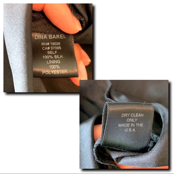 Dina Bar-El Black 100% Silk Gown/Cocktail Dress - Picture 8 of 8